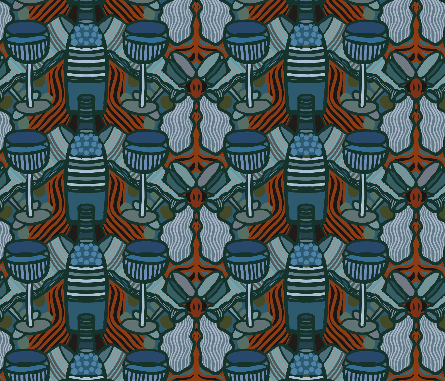 Fine Wine – droogloopmat met print