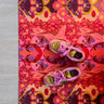 Op maat gemaakte droogloopmat Bold Retro Pink met roze retroprint – design deurmat voor binnen van Studio LilaLine