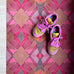 Op maat gemaakte droogloopmat Diamond in funky roze met speels diamantdesign – kleurrijke design deurmat voor binnen van Studio LilaLine
