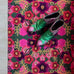 Op maat gemaakte droogloopmat Happy Flowers met bloemenprint in roze en groen – vrolijke design deurmat voor binnen van Studio LilaLine