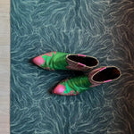 Op maat gemaakte droogloopmat Swirl in zeegroen met golvende print – frisse design deurmat voor binnen van Studio LilaLine
