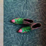 Op maat gemaakte droogloopmat Swirl in zeegroen met golvende print – frisse design deurmat voor binnen van Studio LilaLine
