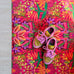 Op maat gemaakte droogloopmat Tropical Vibrance met tropische print in roze, groen en oranje – kleurrijke design deurmat voor binnen van Studio LilaLine