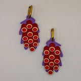 Rattleflower Earrings – Red, Yellow &amp; Soft Pink