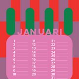 Verjaardags kalender grafisch