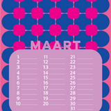 Verjaardags kalender grafisch