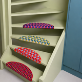 Retro Rhythm design trapmatten met grafisch retro patroon in meerdere kleuren