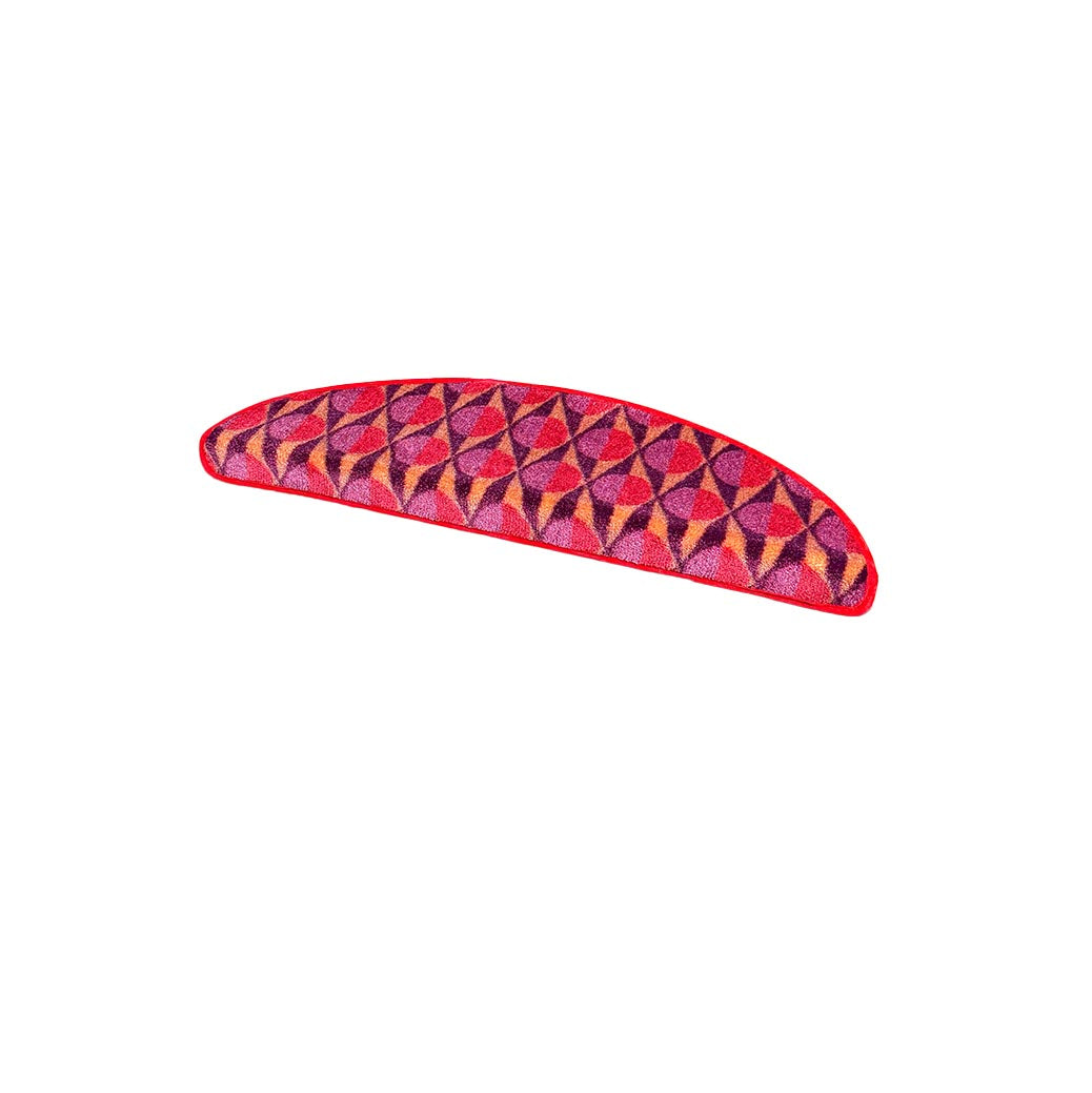 Retro Rhythm design trapmat in herfst kleuren met grafisch retro patroon