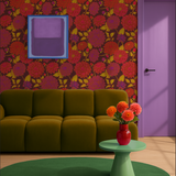 Dahlia wallpaper – colorful floral wallpaper in seasonal colors