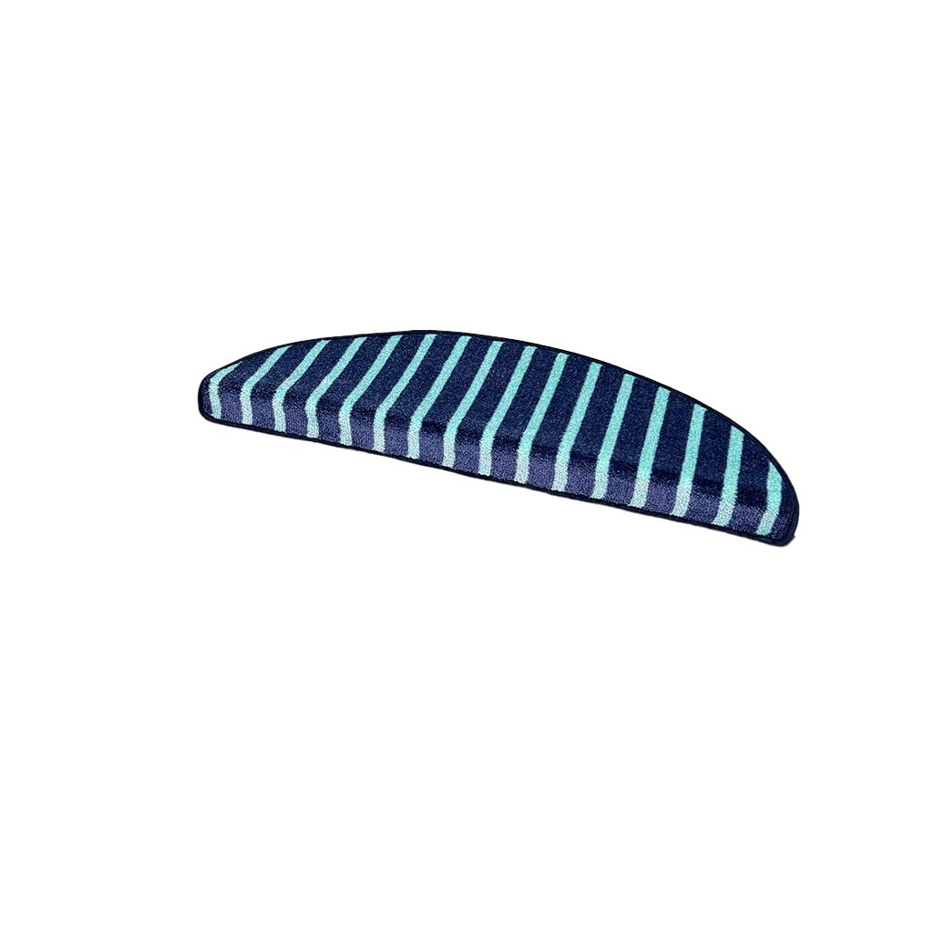 Stripe design trapmat in blauw met grafisch streep patroon