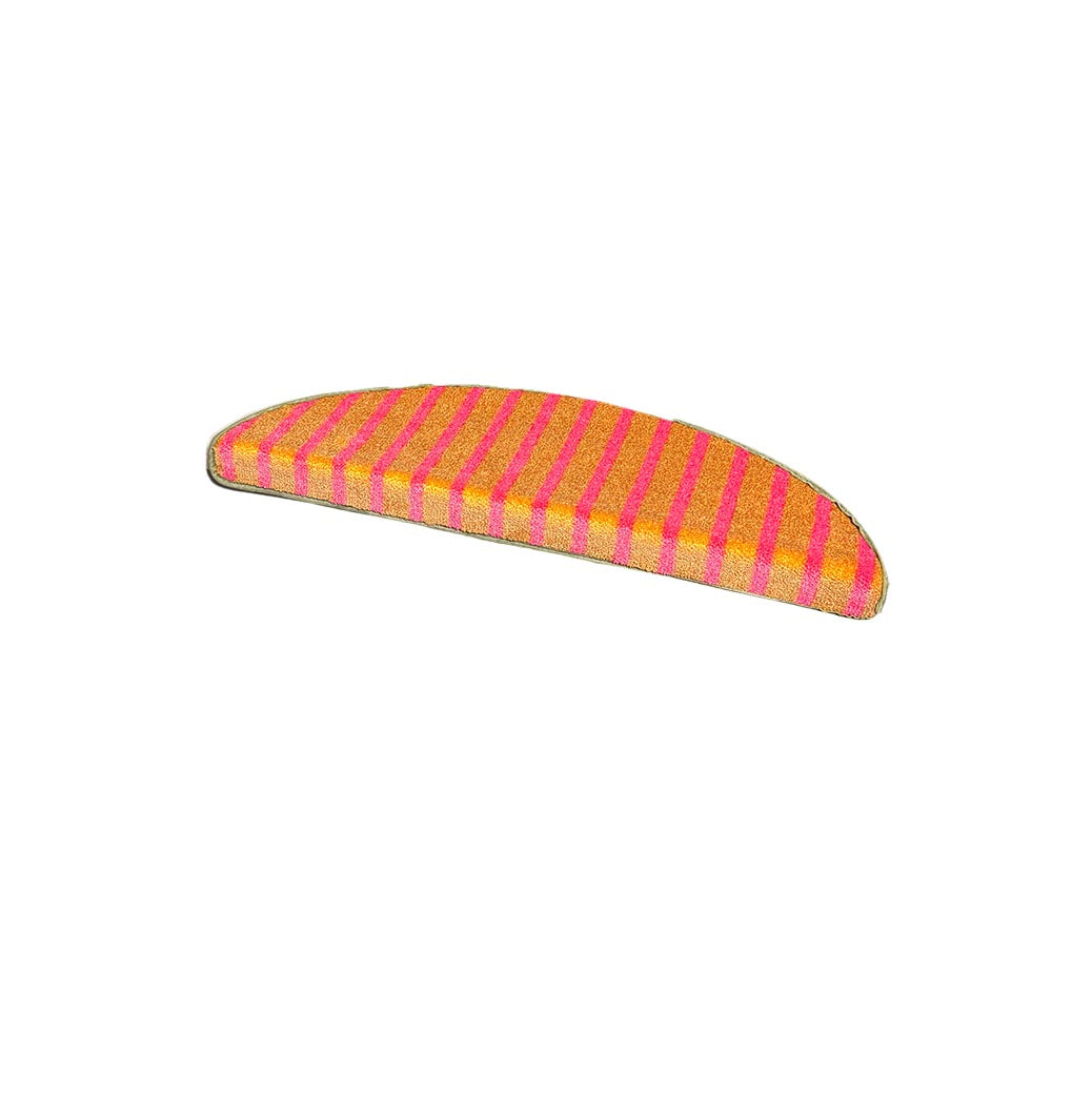 Stripe design trapmat in sepia met grafisch streep patroon