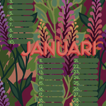 Verjaardagskalender van Studio LilaLine met twaalf kleurrijke, illustratieve pagina’s – elke maand is versierd met een unieke print uit de LilaLine-collectie, van bloemen en fantasiedieren tot grafische patronen in vrolijke kleuren. De kalender is sfeervol en speels, met voldoende ruimte om verjaardagen en speciale momenten op te schrijven. Een echte blikvanger aan de muur, het hele jaar door.