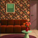 Illustratief bloemenbehang met zonnebloemen in okergeel en roesttinten. Een warme, diepe print die perfect past bij een herfstig interieur.